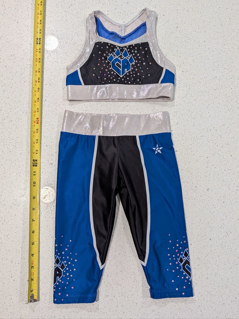 (Real REBEL CA Cheer CALI ATHLETICS ALLSTAR Uniform YS Cheerleading Set ALL-STAR